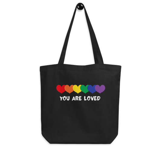 LGBTQIA+ Rainbow Heart You Are Loved Pride Eco Tote Bag